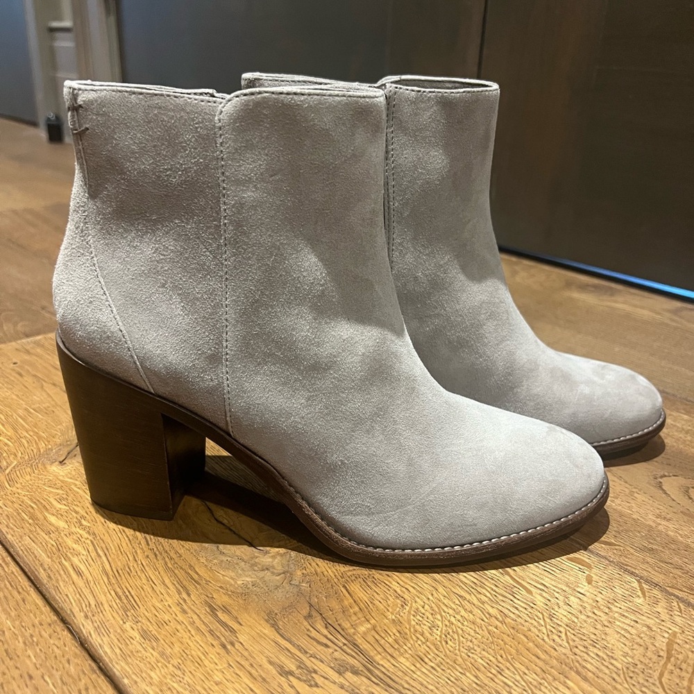 Trask Gray Ankle Booties Boots 9